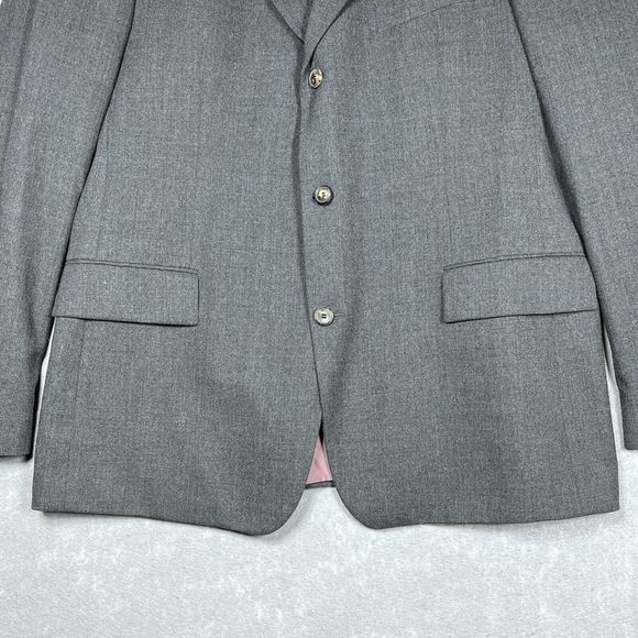 Hugo Boss Wool Blazer Men’s 48 Regular Gray Scorsese/Movie Jacket - Picture 3 of 16